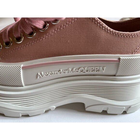 Alexander McQueen Tread Slick Canvas Sneaker Magnolia Size40 - Picture 6 of 11